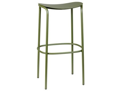 Zelená kovová barová židle Trick 75 cm