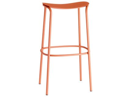 Terakotově oranžová kovová barová židle Trick 75 cm