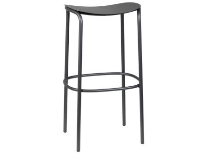 Tmavě šedá kovová barová židle Trick 75 cm