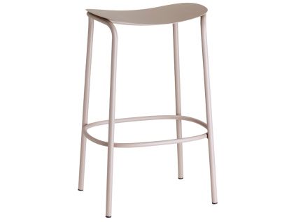 Béžovošedá kovová barová židle Trick 65 cm