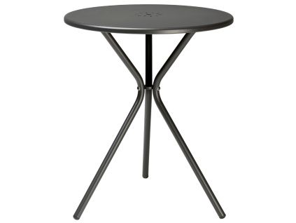 Tmavě šedý kovový zahradní stůl Leo 60 cm