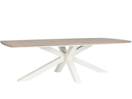 Krémový hliníkový zahradní stůl Bizzotto Zelmar 260 x 118 cm