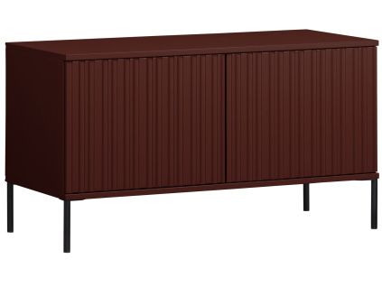 Červený dřevěný TV stolek New Gravure 100 x 44 cm