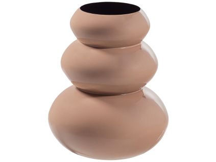 Světle růžová kovová váza Tera 35 cm
