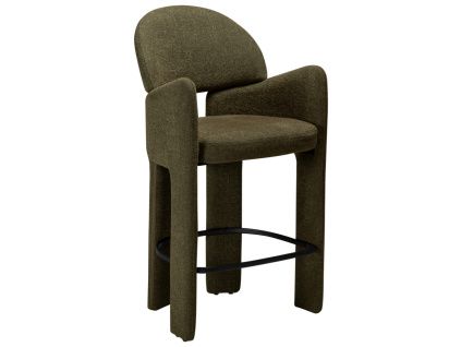 Zelená bouclé barová židle DAN-FORM Aole 69 cm