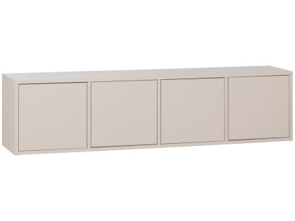 Béžový dřevěný TV stolek Merel 198 x 39 cm