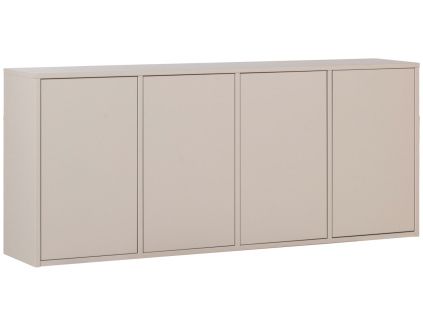 Béžová dřevěná komoda Merel 200 x 39 cm