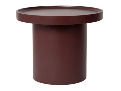 Červený lakovaný odkládací stolek Warren ø 50 cm