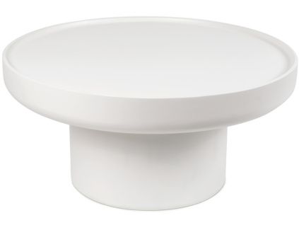 Bílý lakovaný konferenční stolek Rodney ø 80 cm