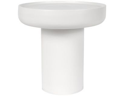 Bílý lakovaný odkládací stolek Rodney ø 50 cm
