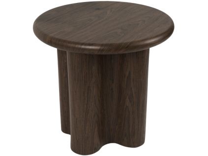 Ořechový odkládací stolek Mateo ø 50 cm