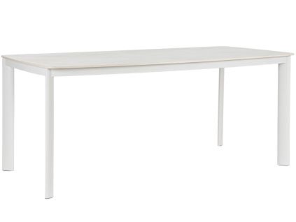 Bílý zahradní stůl Bizzotto Alcora 180 x 90 cm s keramickou deskou
