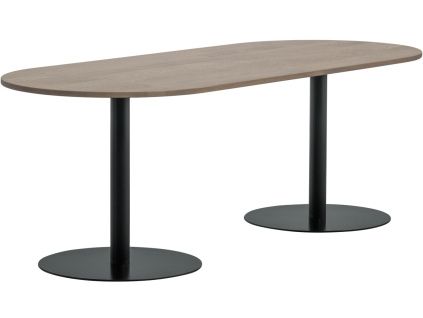 Šedý dubový jídelní stůl Tablo 220 x 90 cm