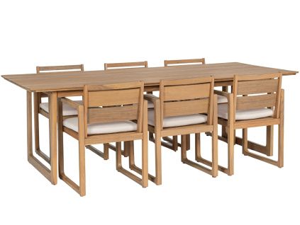 Dřevěný zahradní set stolu a šesti židlí Bizzotto Adrian
