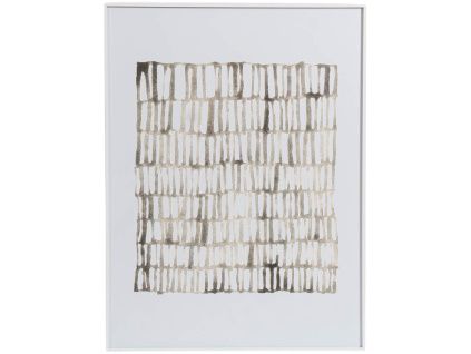 Hnědo-bílý abstraktní obraz Sticks 80 x 60 cm