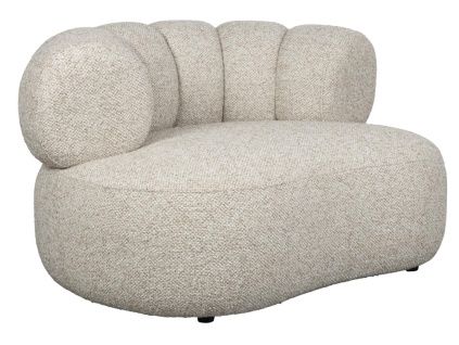 Béžové čalouněné lounge křeslo DUVANE