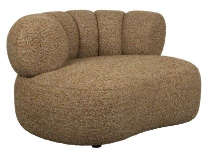 Hnědé čalouněné lounge křeslo DUVANE