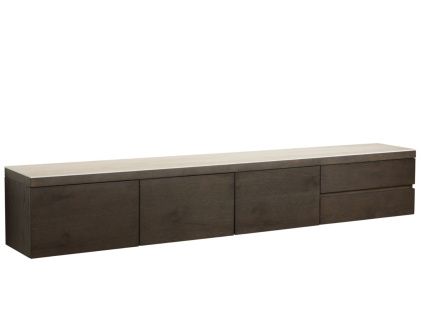 Dřevěný TV stolek Richmond  Lachance 220 x 30 cm s keramickou deskou