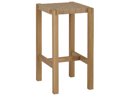 Dubová barová židle Toli 68 cm s výpletem