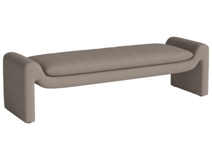 Tmavě béžová bouclé lavice Mielo 181 cm