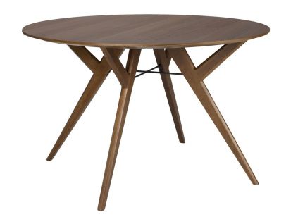 Hnědý ořechový jídelní stůl IJVER ø 120 cm
