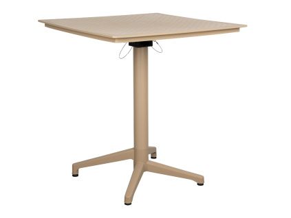 Béžový plastový skládací bistro stůl GEORGE ø 70cm