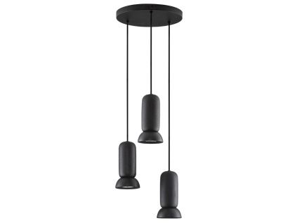 Černé keramické závěsné světlo Nova Luce Parlo 33 cm