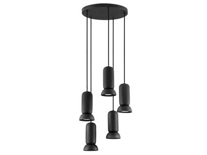 Černé keramické závěsné světlo Nova Luce Parlo 41 cm