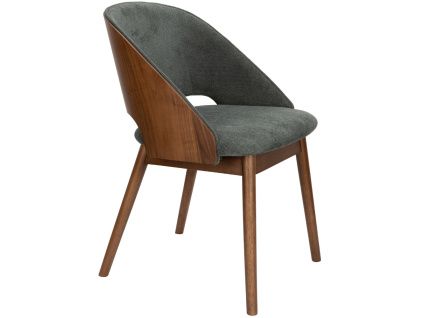 Zelená čalouněná jídelní židle VELORE