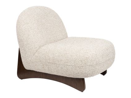 Béžové čalouněné lounge křeslo LOOM
