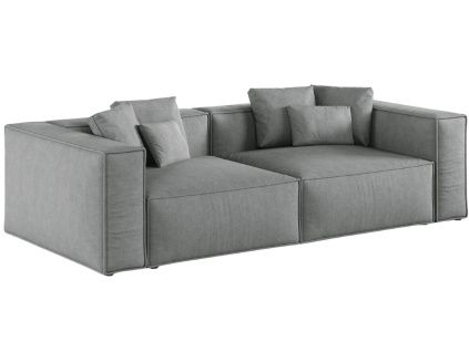 Šedá čalouněná čtyřmístná pohovka Cosmopolitan Design Aveiro 236 cm