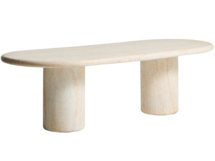Béžový cementový zahradní stůl Kave Home Drasi 258 x 110 cm