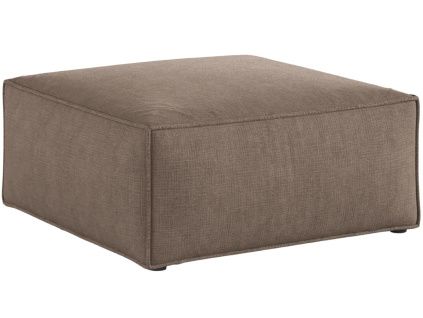 Hnědá čalouněná podnožka Cosmopolitan Design Aveiro 75 x 75 cm
