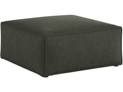 Tmavě zelená čalouněná podnožka Cosmopolitan Design Aveiro 75 x 75 cm