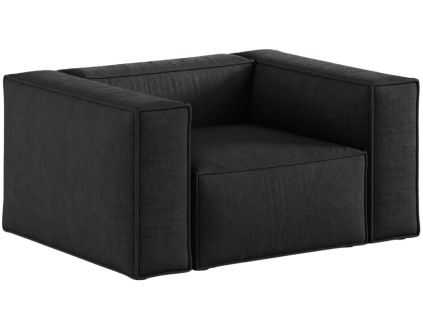 Černé čalouněné křeslo Cosmopolitan Design Aveiro