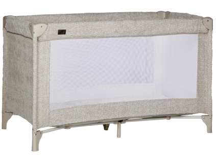 Béžová bouclé cestovní postýlka Quax Cot 120 x 60 cm