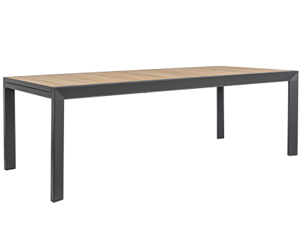 Černý hliníkový zahradní rozkládací stůl Bizzotto Belmar 220/340 x 100 cm