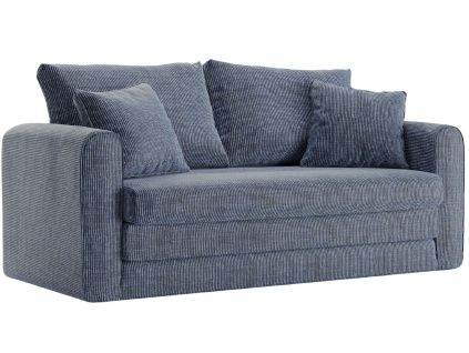 Modrá čalouněná rozkládací pohovka MICADONI Lido II. 158 cm