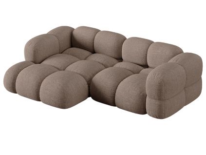 Světle hnědá čalouněná rohová pohovka Cosmopolitan Design Loretto 250 cm, levá