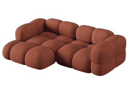 Terakotově oranžová čalouněná rohová pohovka Cosmopolitan Design Loretto 250 cm, levá