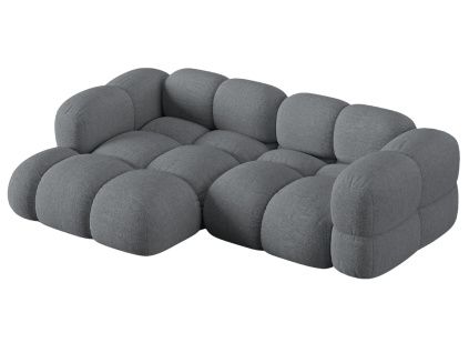 Šedá čalouněná rohová pohovka Cosmopolitan Design Loretto 250 cm, levá