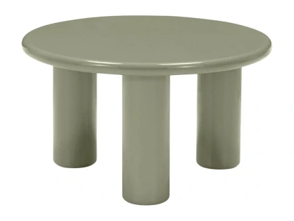 Lesklý zelený konferenční stolek Lecrel ⌀60 cm