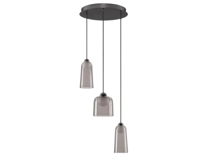 Kouřově šedé závěsné LED světlo Nova Luce Dione 35 cm