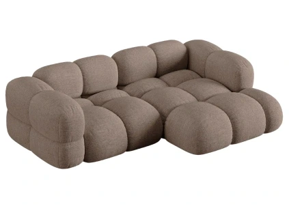 Světle hnědá čalouněná rohová pohovka Cosmopolitan Design Loretto 250 cm, pravá