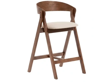 Hnědá dřevěná barová židle Kave Home Godia