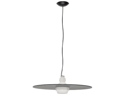 Šedobílé skleněné závěsné světlo Nova Luce Lora 60 cm