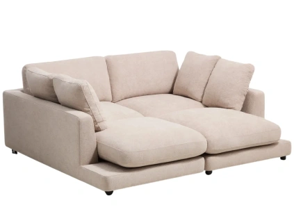 Béžová micro bouclé lenoška Kave Home Gala 210 cm