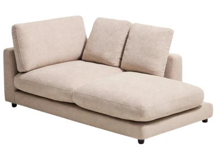 Béžová bouclé lenoška Kave Home Gala 193 cm, pravá