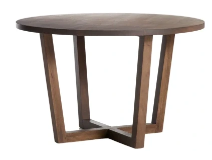 Ořechový kulatý jídelní stůl Kave Home Nahla ⌀120 cm