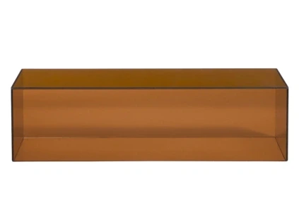 Hnědý skleněný konferenční stolek Kave Home Orlia 110 x 50 cm